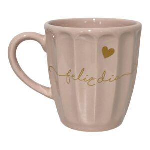 Taza vintage  rosa feliz día