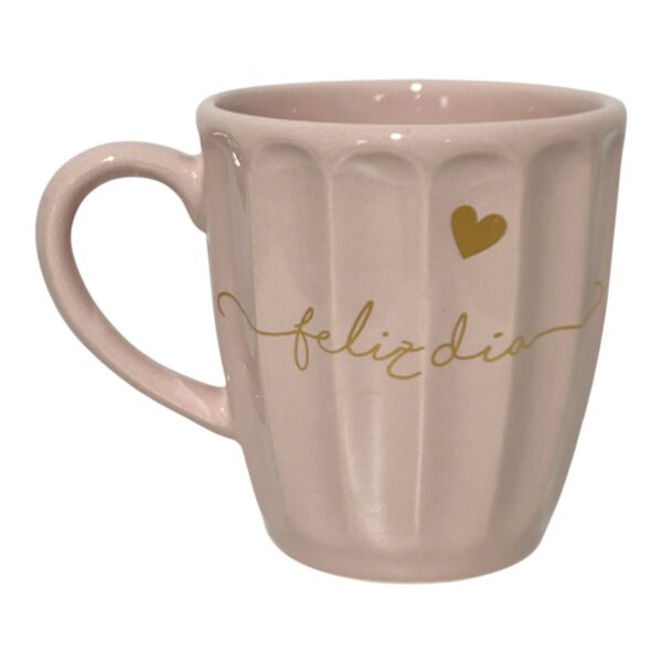 Taza vintage  rosa feliz día - Imagen 2
