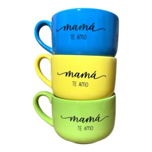 Tazon XL mamá te amo colores SURTIDOS x 3