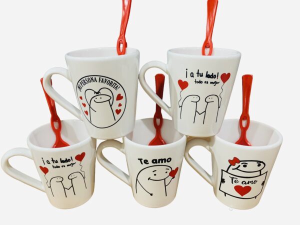 Taza Flork Enamorado Con Cuchara X5 Tienda De Tazas 