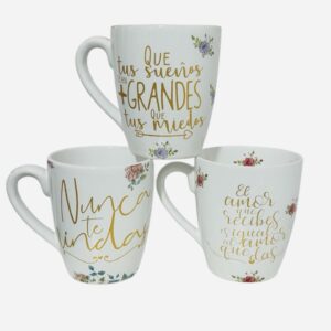 Tazas frases oro gold x3