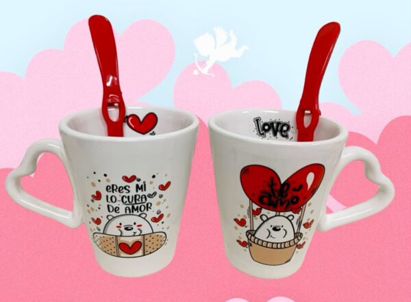 Set osos in Love   + cucharas