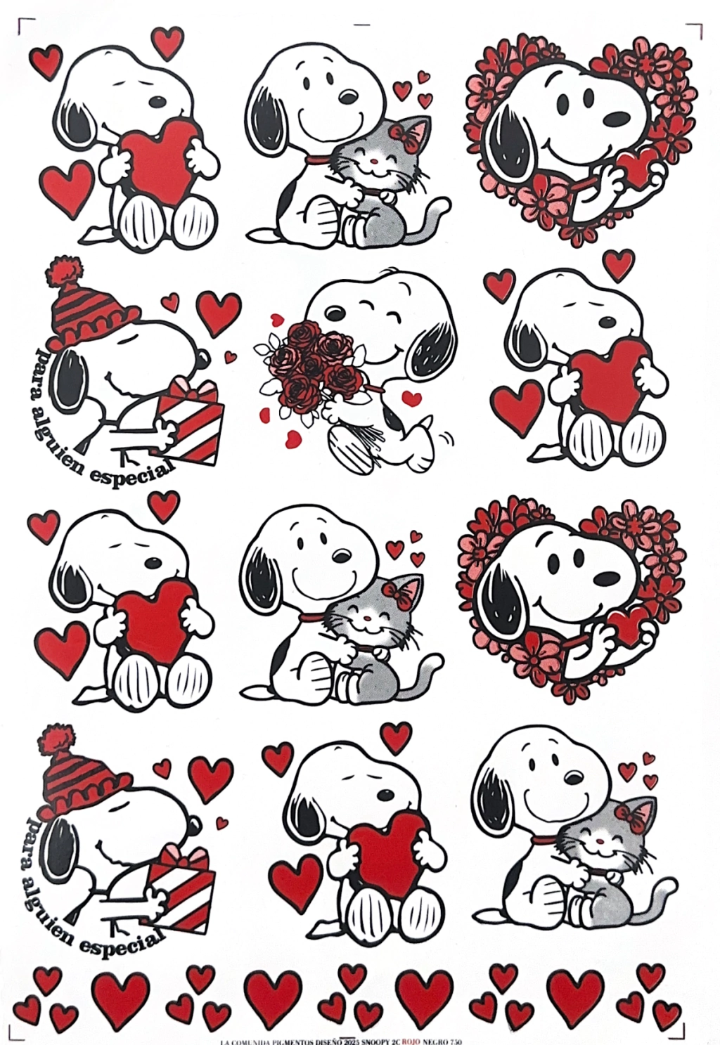 Set dulce Snoooy plato redondo blanco( 3 piezas )incluye cuchara - Imagen 3