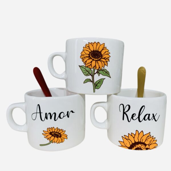 Tazas girasoles x 4 - Imagen 2