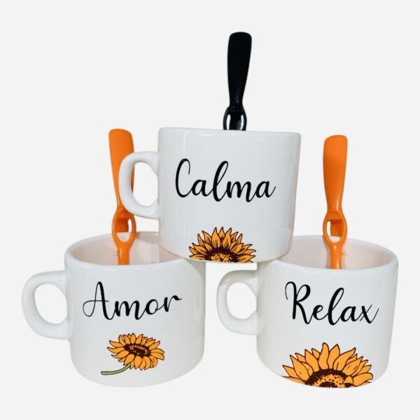 Tazas girasoles x 4