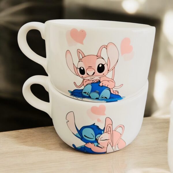 Tazon Stitch enamorado x2