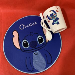 PACK X 10 -Set Mantel+taza+cuchara PRINCESAS-UNICORNIO-FROZEN -STITCH