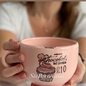 Súper tazón sopero  rosa cupcake