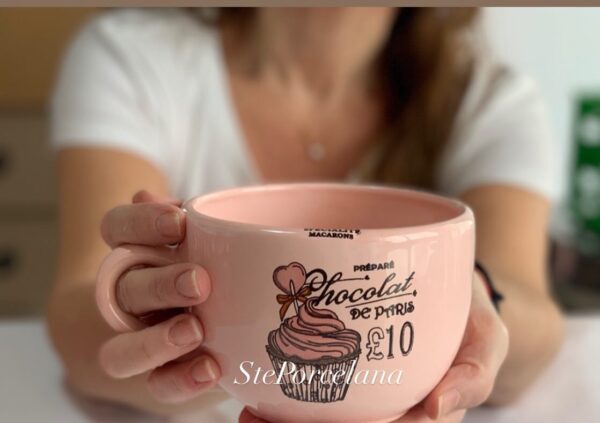 Súper tazón sopero  rosa cupcake