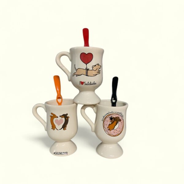 Taza chocolatera salchis x3