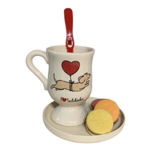 Set salchis  ( plato+chocolatera+cuchara)