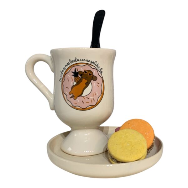 Set salchis  ( plato+chocolatera+cuchara) - Imagen 2