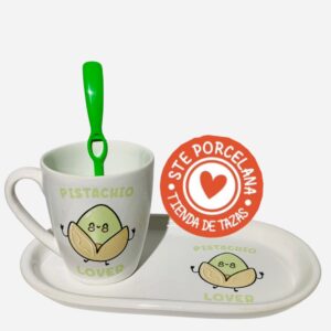 Taza Pistachio lover + cuchara al tono