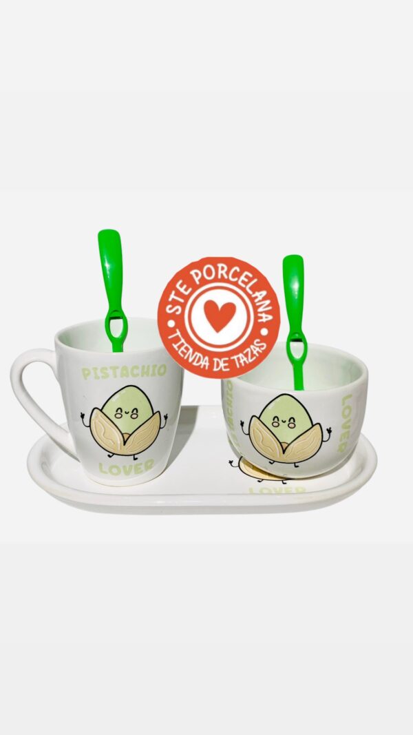 Set Pistachio (3 piezas )+ 2 cucharas