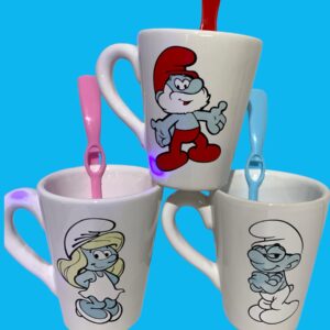 Pack Los PITUFOS ( 3 tazas-3tazones-6 cucharas)