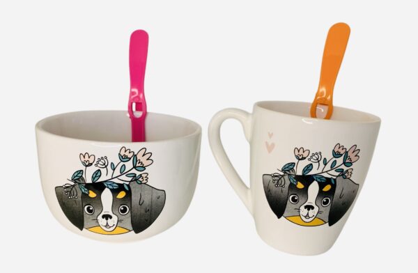 Pack x 12 animalitos ( 3 tazas+ 3 bowls+6 cucharas) - Imagen 2