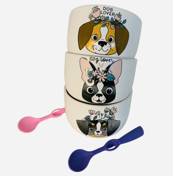 Pack x 12 animalitos ( 3 tazas+ 3 bowls+6 cucharas) - Imagen 3