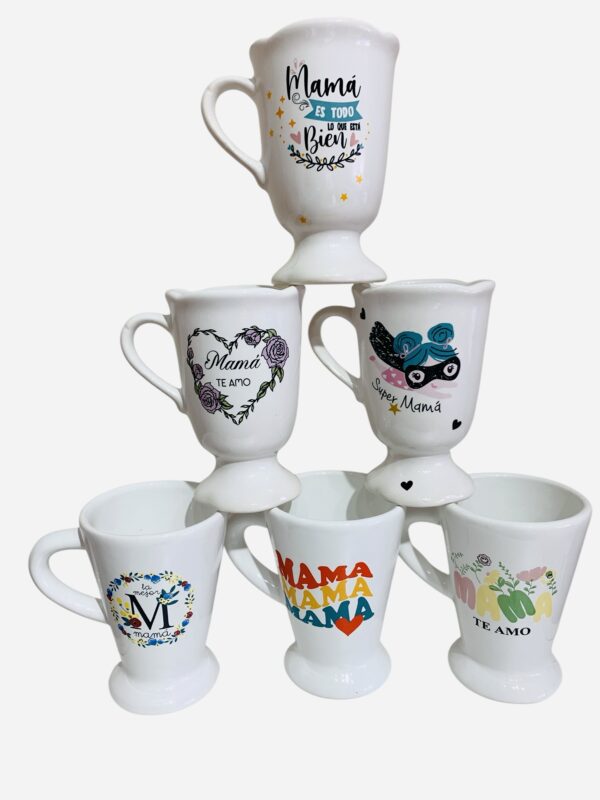 Pack combinado (5 tazas chocolateras - 5 manija corazón)