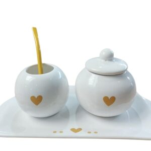 Set de mate corazón ( con bombilla )