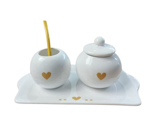 Set de mate corazón ( con bombilla )