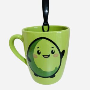 Taza verde Pistacho + cuchara al tono