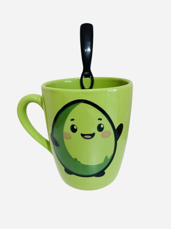 Taza verde Pistacho + cuchara al tono