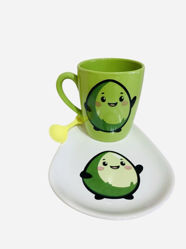 Set verde Pistacho + cuchara al tono (bandeja pistacho)