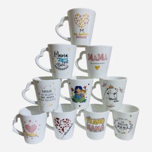Tazas día de la madre surtidas x 10 MANIJA CORAZÓN