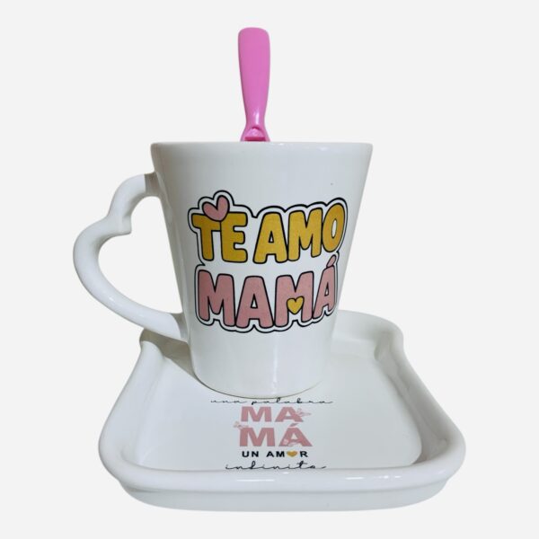 3 Sets    tostada rosa y oro ( taza-tostada-cuchara ) - Imagen 2