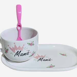 Set desayuno mamá ( tazon 500 ml-bandeja )