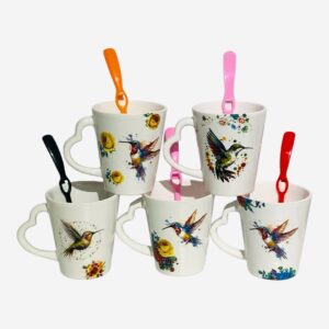 Taza colibrí + cuchara