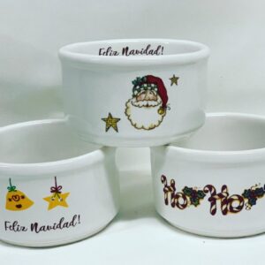 Cazuela diseños navideños  surtidos x10