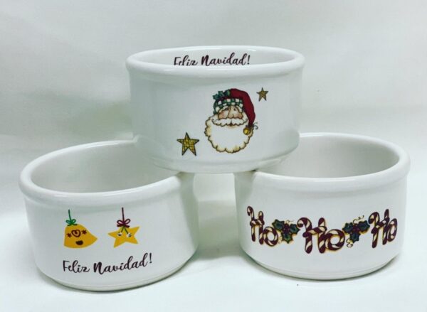 Cazuela diseños navideños  surtidos x10