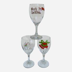 Copas de vino- agua deco colorida