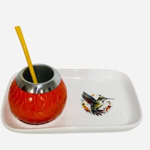 Set colibri mate labrado