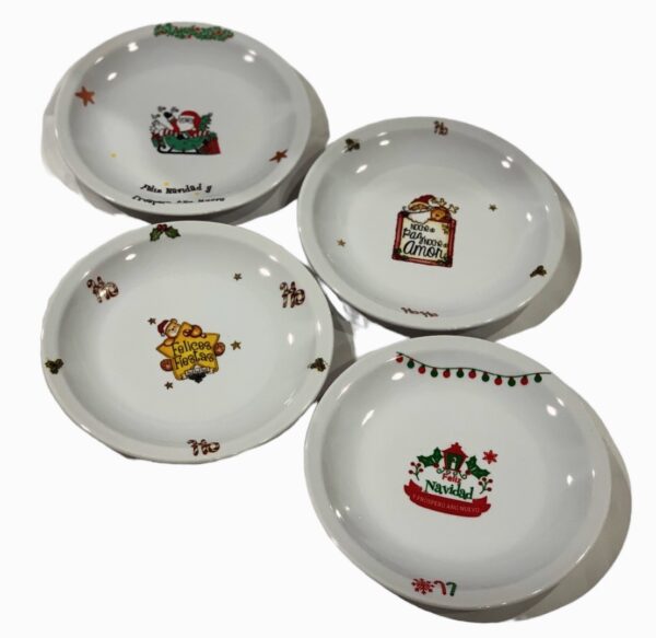 Plato porcelana 25 cm diseños navideños