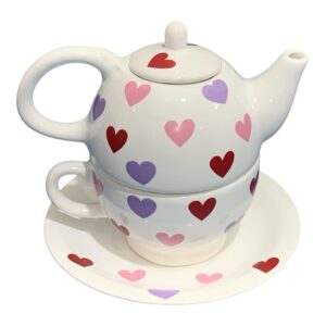 Tea for one con Plato corazones