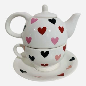 Tea for one corazones con plato