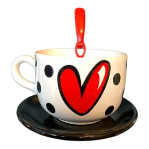 Set corazón Pin Up (cuchara incluida )