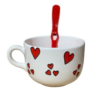 Tazon corazones con cuchara