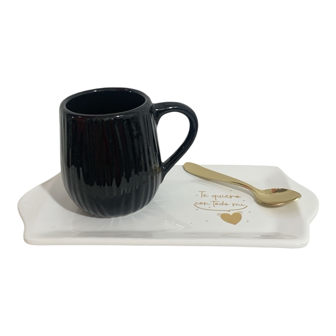 Set te quiero con todo mi.... deco oro taza selva negra