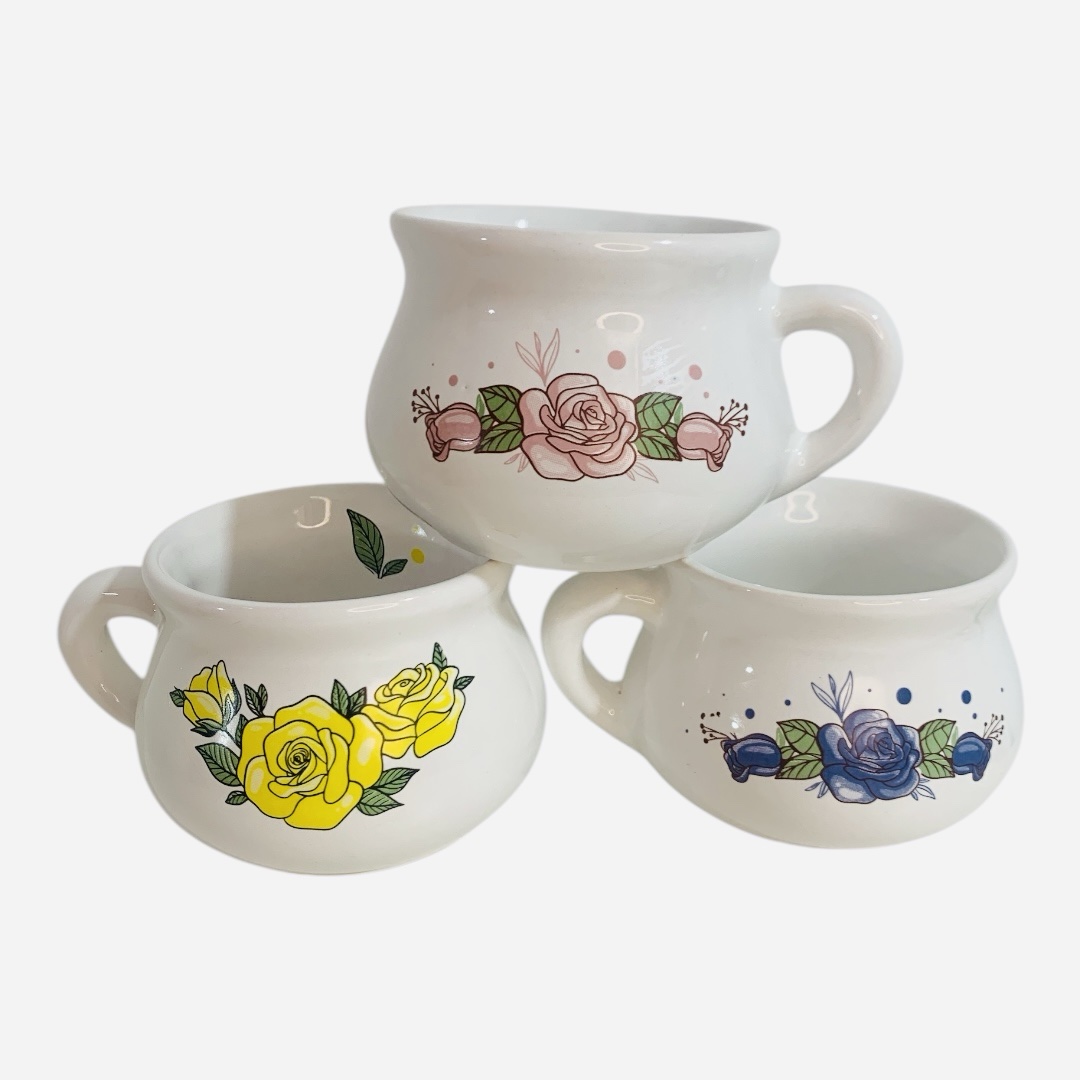 Tazones florales "La vajilla de la abuela"