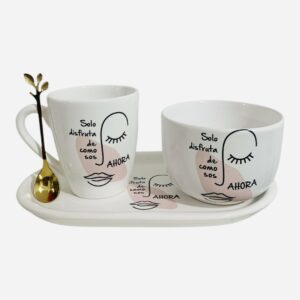 Set  4 piezas dia de la mujer diseño surtido (cuchara incluida)