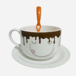 Set Carita chocolatosa ( tazón+plato+cuchara)