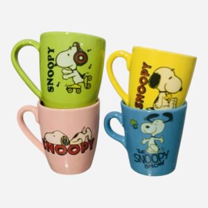 Tazas color Snoopy x 4