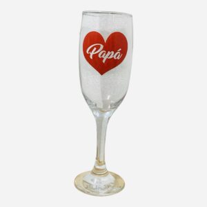 Copa champagne  papa corazón