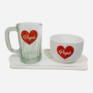 Set picada completo papa corazón chop 350 vidrio