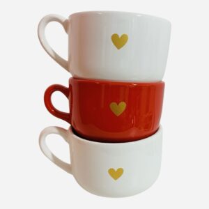 Set trio de tazones corazón