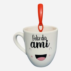 Taza feliz día ami x 3