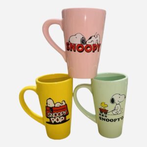 Taza chocolatera alta Snoopy x 3 unidades